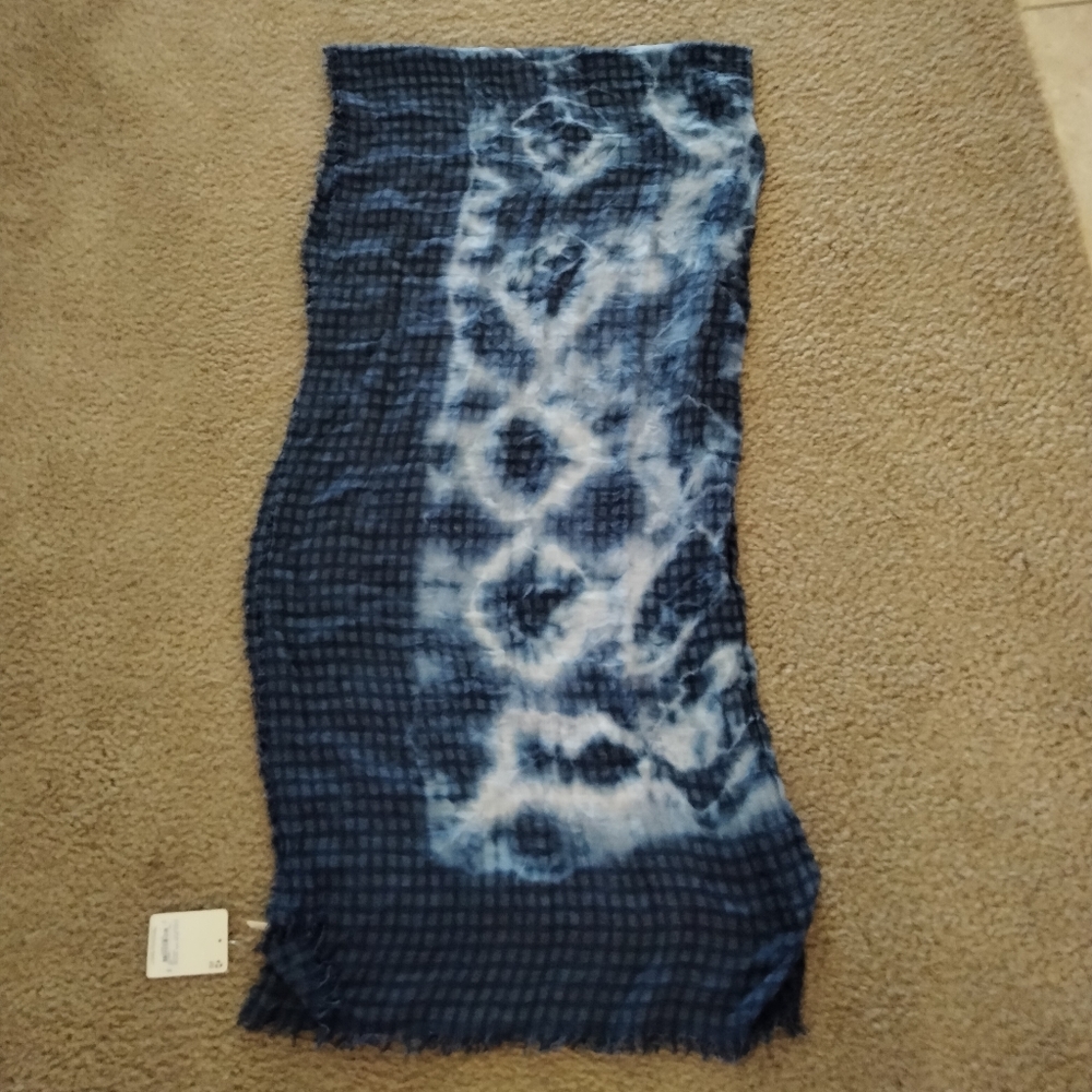a.n.a. rayon blend tie-dye scarf 78"x 38"